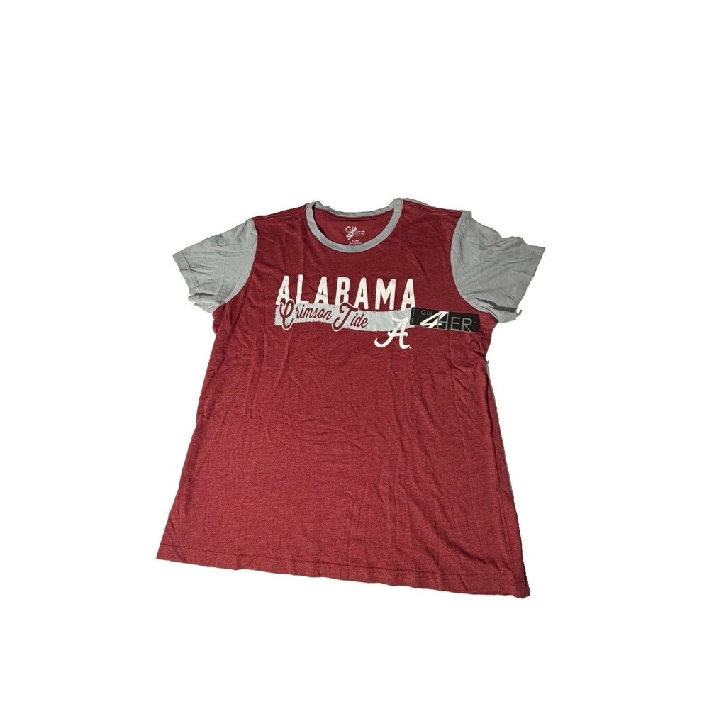 NWT Alabama Crimson Tide Women’s XL T-Shirt GIII 4Her Red Gray NCAA Football